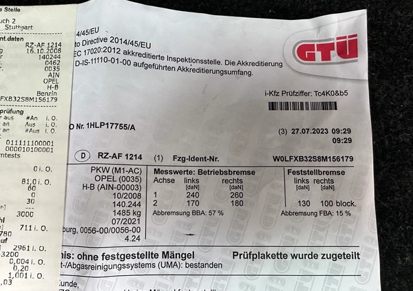 Opel Agila cena 15900 przebieg: 158832, rok produkcji 2008 z Góra małe 742